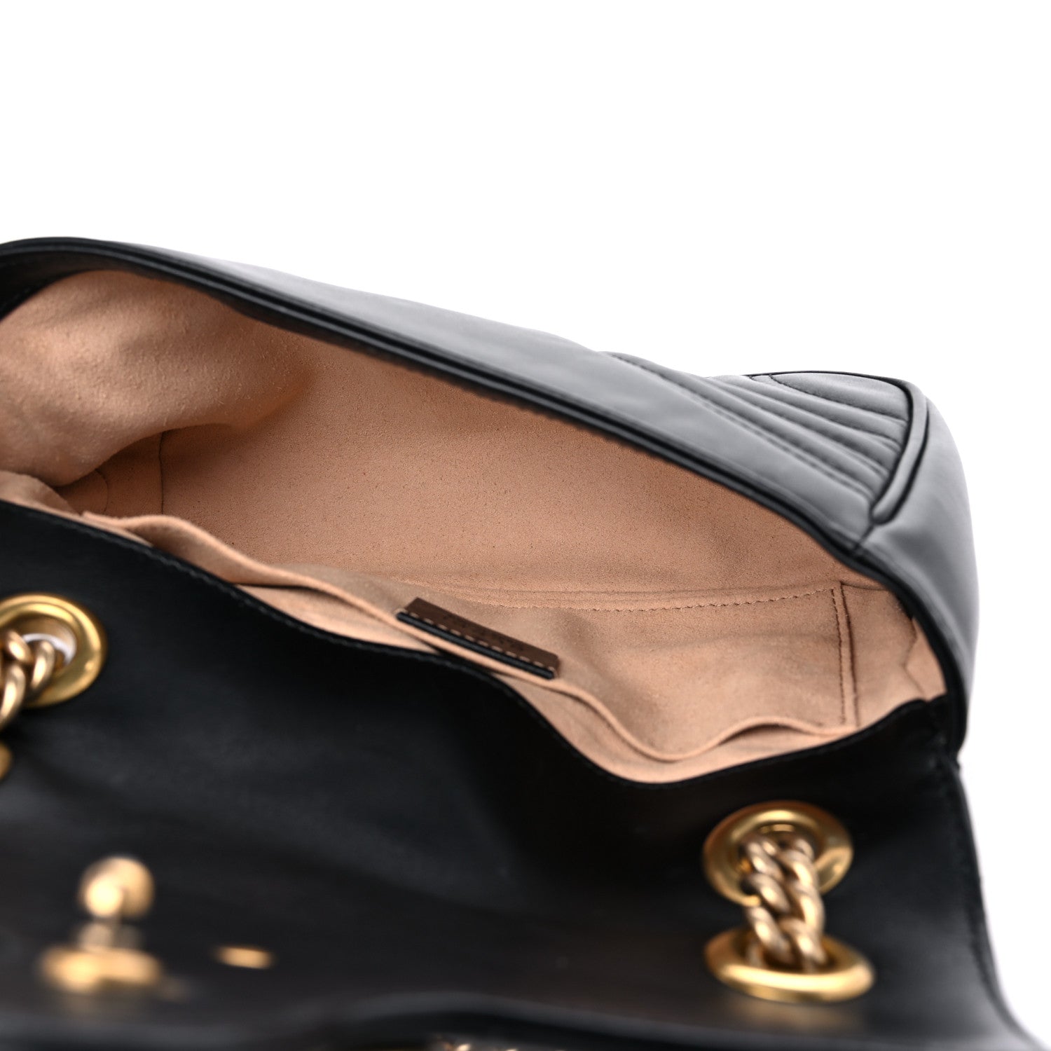 Gucci Calfskin Matelasse Mini GG Marmont Shoulder Bag Black 5 of 15