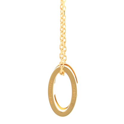 Hermes Lacquered Gold Pop H Pendant Necklace Marron Glace 10 of 11