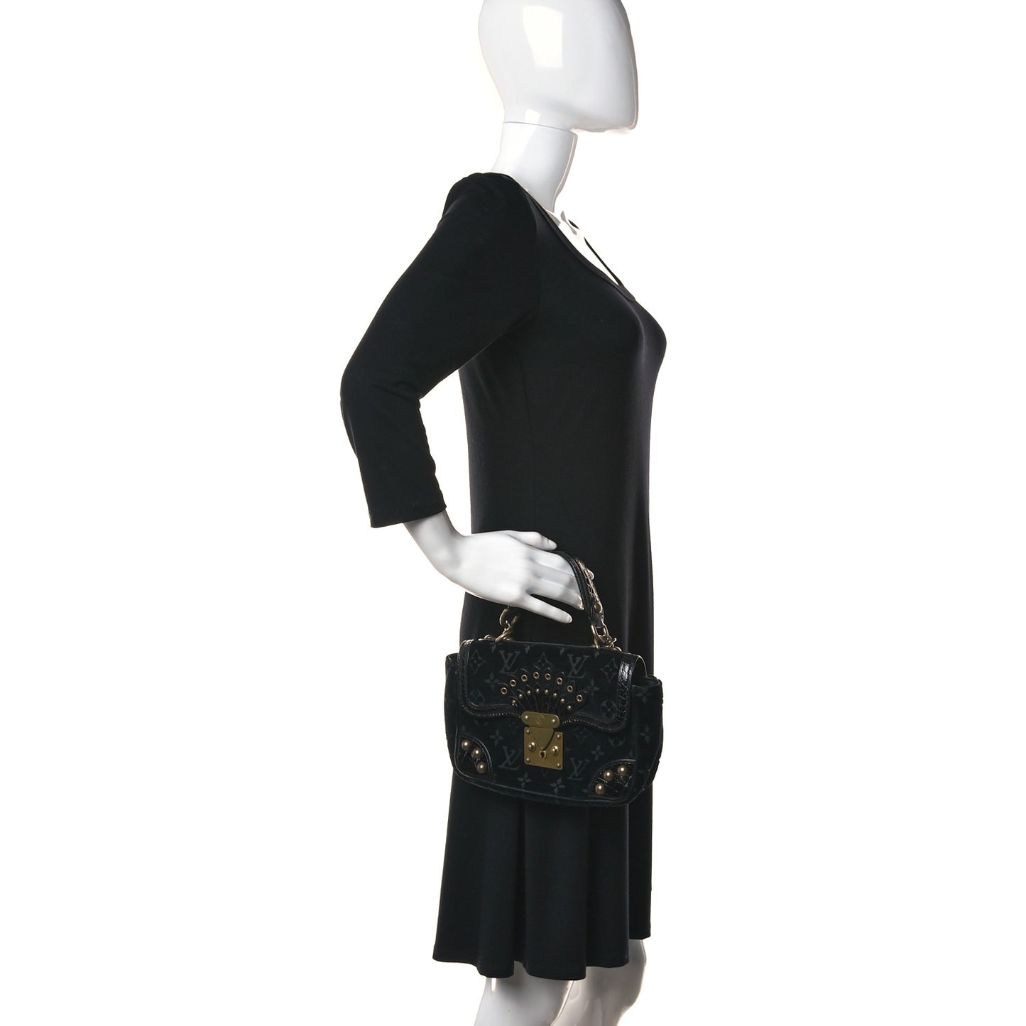 Monogram Velours Alligator Irvine Black