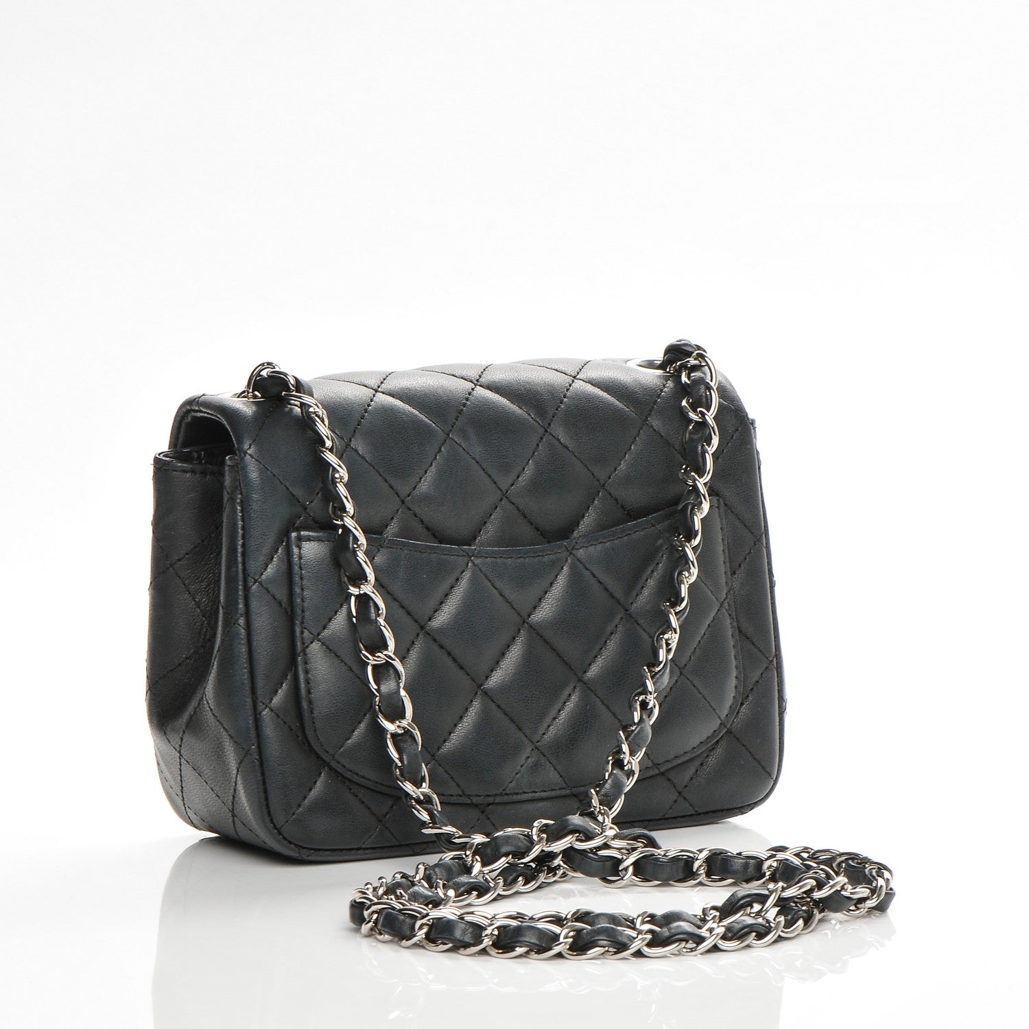 Chanel Lambskin Quilted Mini Square Flap Black 6 of 12