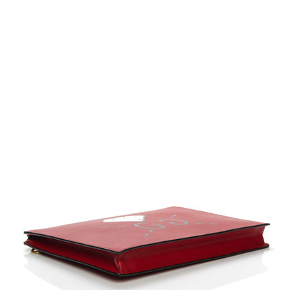 Gucci Calfskin GucciGhost Print Medium Documents Holder Hibiscus Red 4 of 8