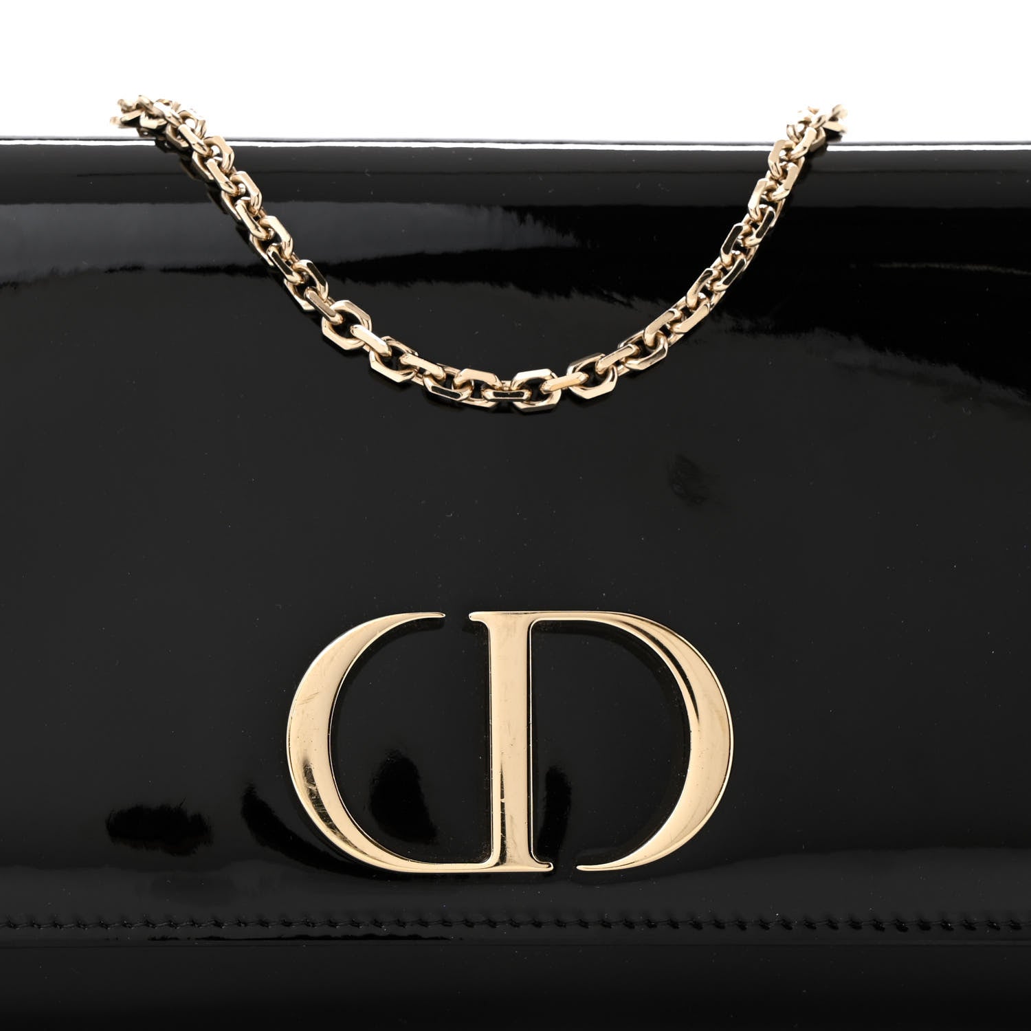 Christian Dior Patent 30 Montaigne Pouch Black 9 of 13