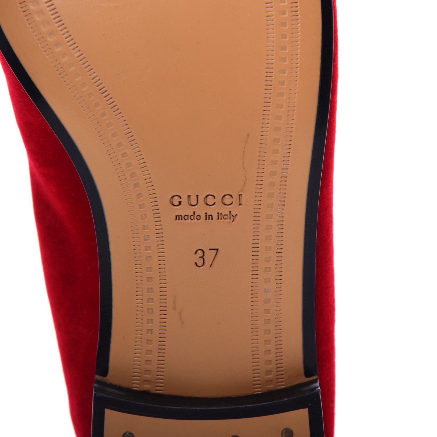 Gucci Velvet Horsebit Womens Jordaan Loafers 37 Hibiscus Red 9 of 12