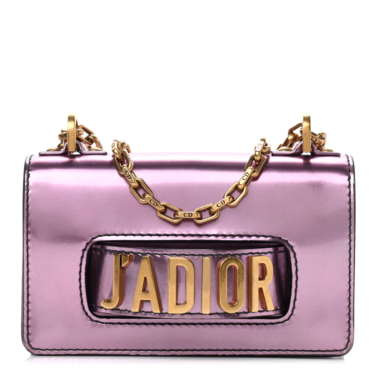 Christian Dior Metallic Calfskin J'Adior Mini Chain Flap Bag Pink 1 of 10