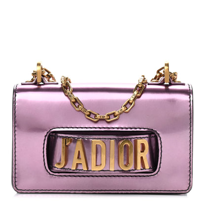 Christian Dior Metallic Calfskin J'Adior Mini Chain Flap Bag Pink 1 of 10