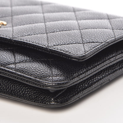 Chanel Caviar Quilted Wallet On Chain WOC Black 6 of 15
