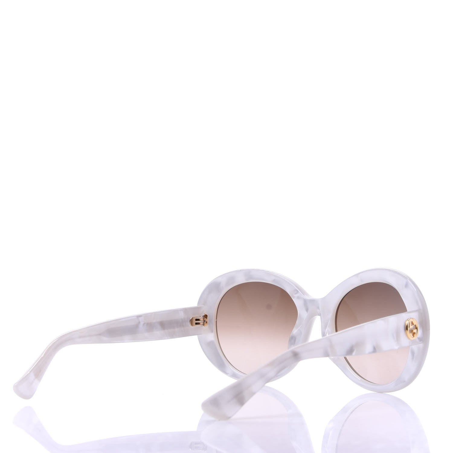 Gucci Acetate Round Sunglasses GG3829/F/S White 4 of 7
