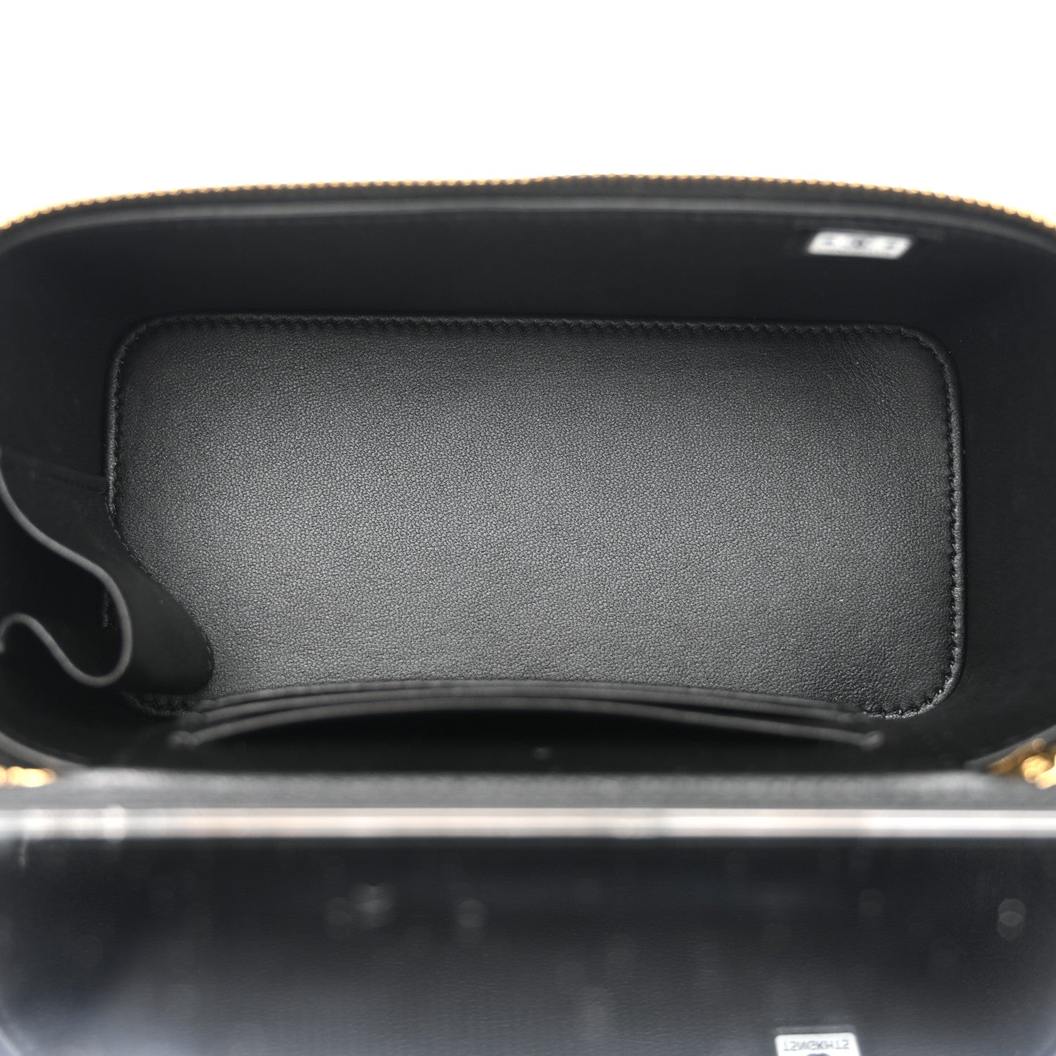 Chanel Shiny Lambskin Quilted Small Vanity Case With Chain Black 5 of 11