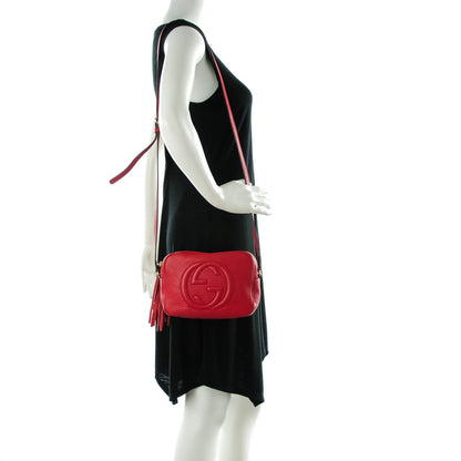 Gucci Pebbled Calfskin Small Soho Disco Bag Tabasco Red 2 of 7