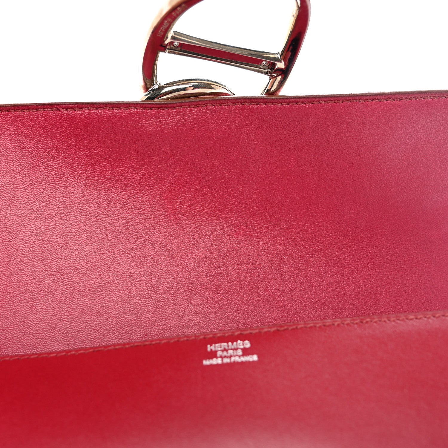Hermes Tadelakt Egee Clutch Rouge Vif 9 of 10