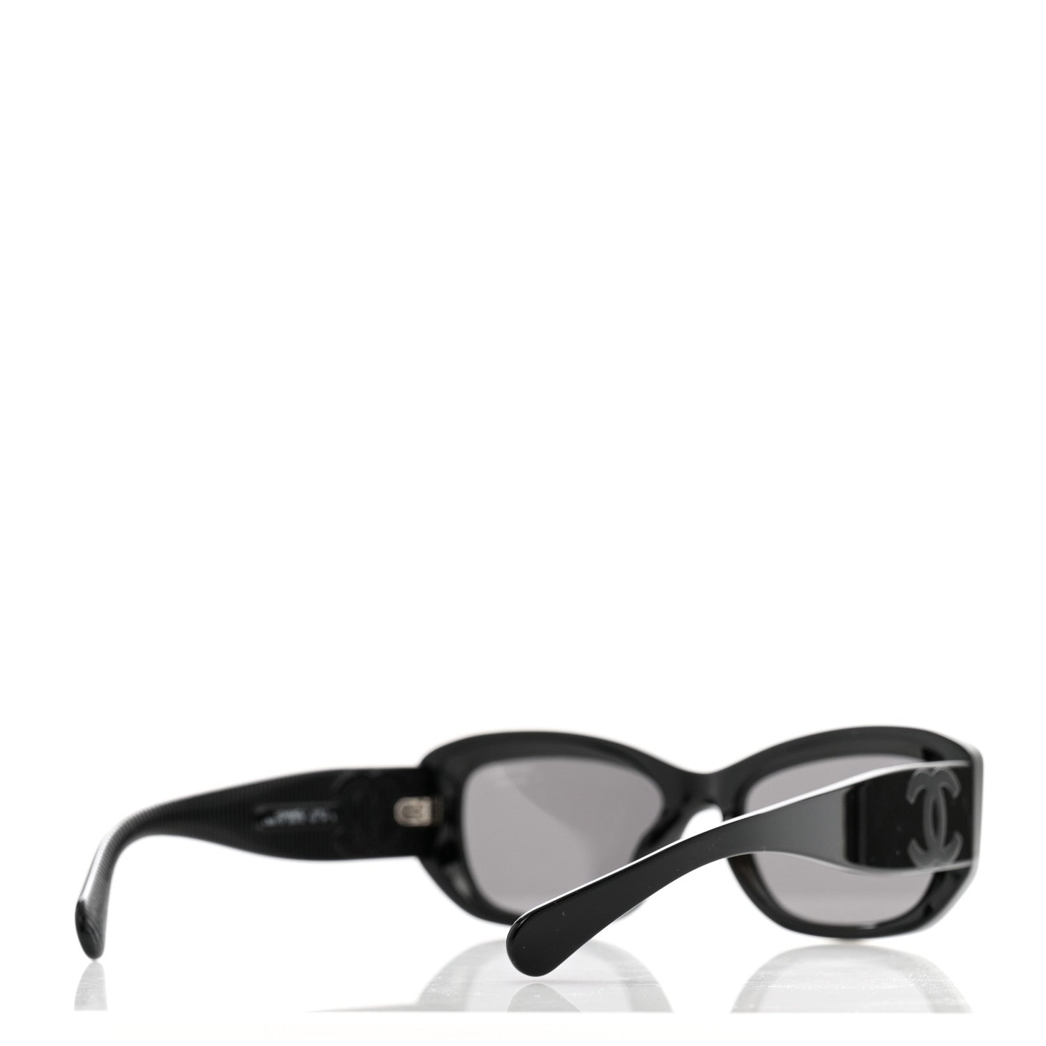 Chanel Acetate Rectangle Sunglasses 5493-A Black 4 of 7