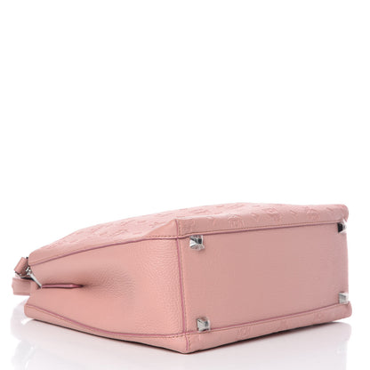 MCM Calfskin Ottomar Monogram Sarah Medium Hobo Pink Blush 4 of 9