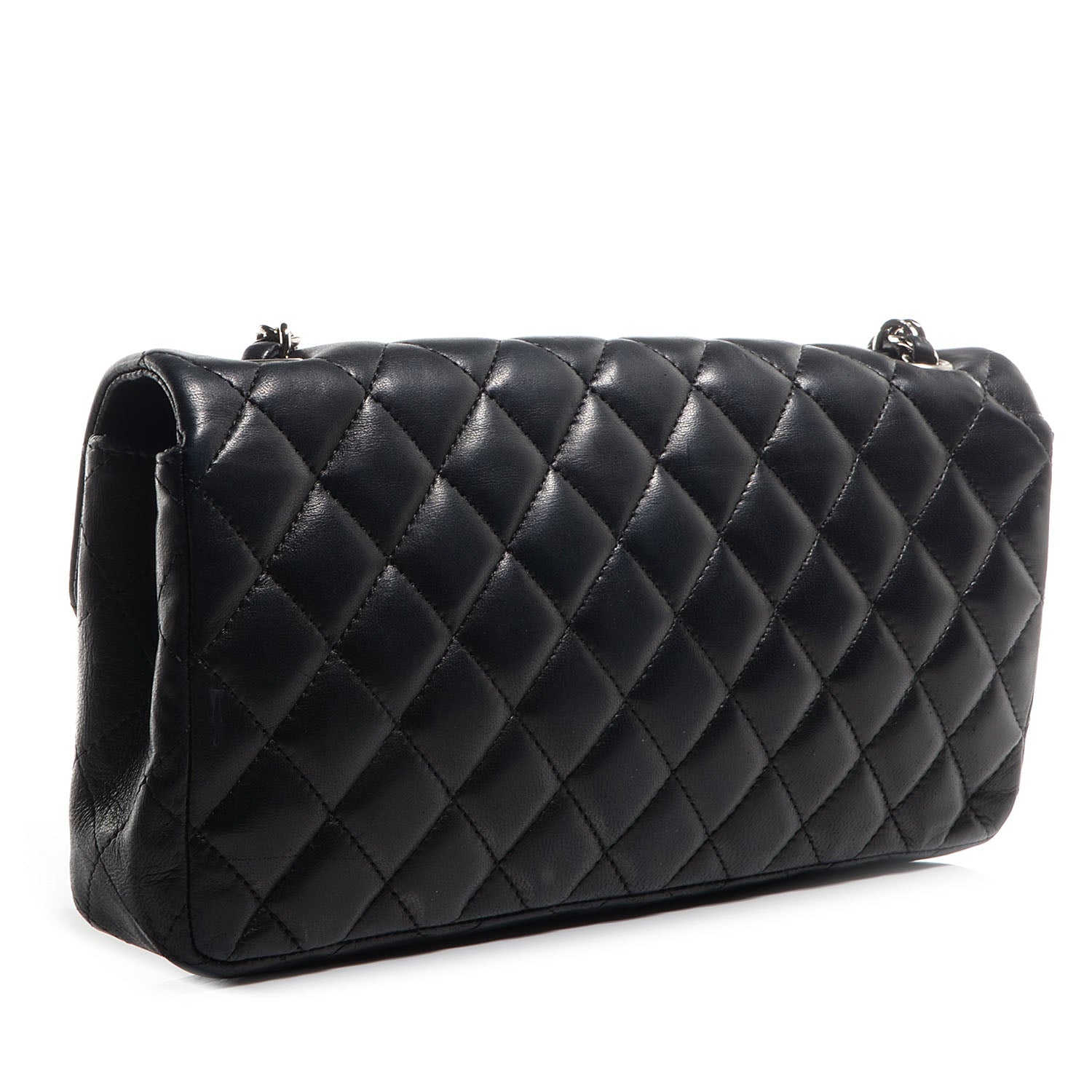 Chanel Lambskin Quilted East West Flap Black 3 of 9