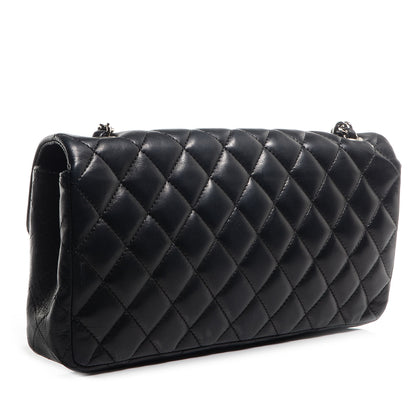 Chanel Lambskin Quilted East West Flap Black 3 of 9