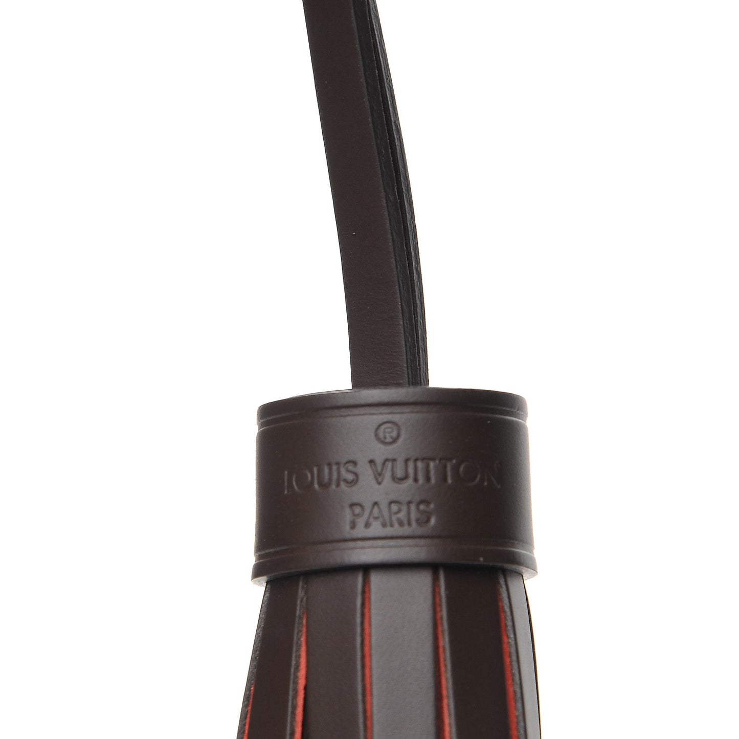 Calfskin Croisette Tassel Bag Charm Ebene