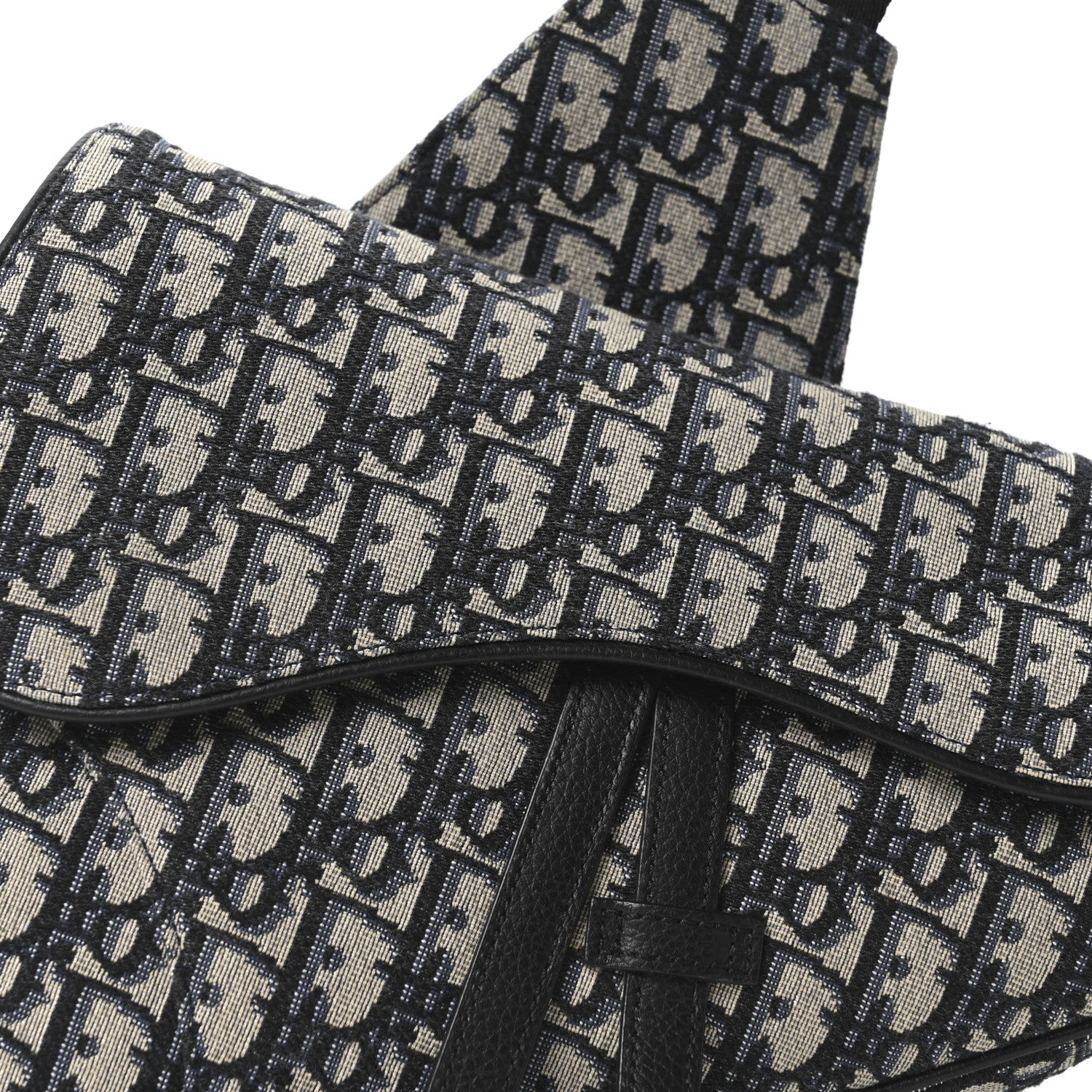 Christian Dior Oblique Mens Saddle Bag Blue 7 of 9