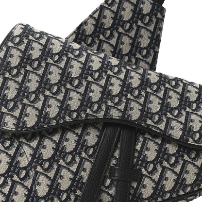 Christian Dior Oblique Mens Saddle Bag Blue 7 of 9