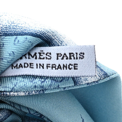 Hermes Silk Twilly Scrunchie Blue 3 of 4