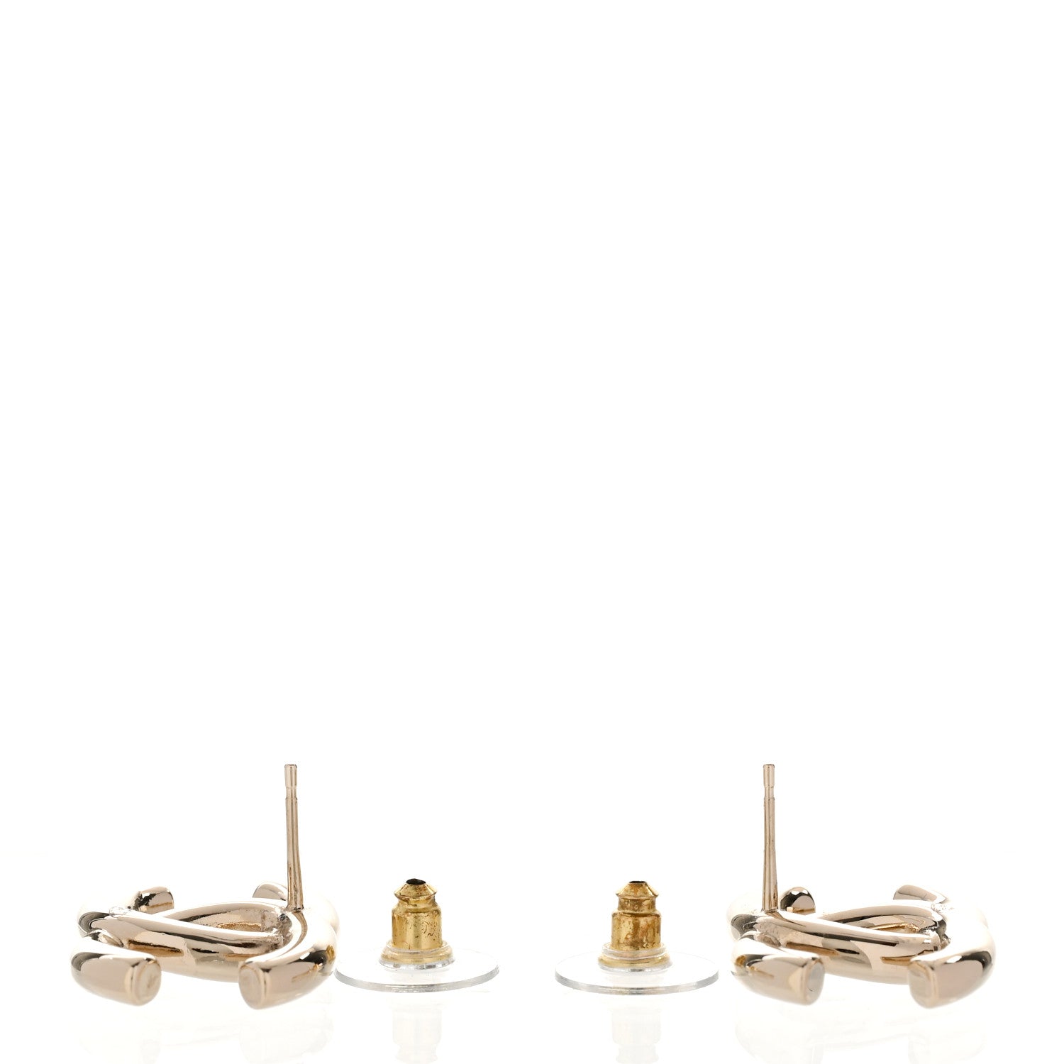 Chanel Metal CC Earrings Gold 4 of 5