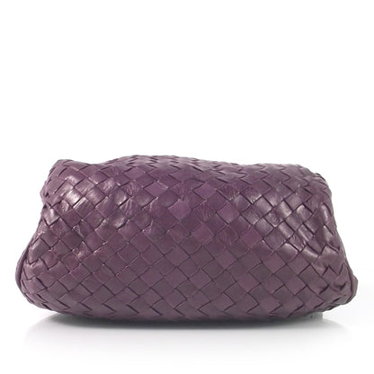 Bottega Veneta Leather Woven Shoulder Bag Purple 5 of 8