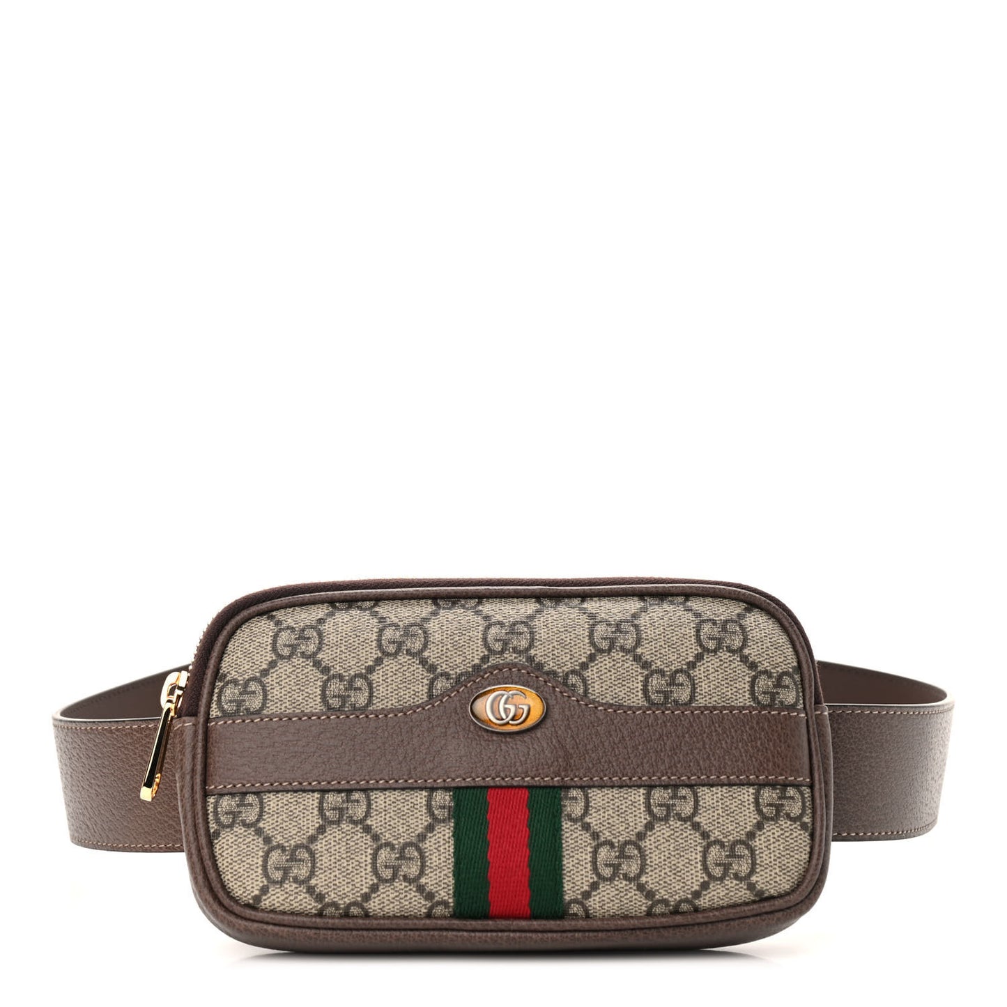 GG Supreme Monogram Ophidia Belted iPhone Case 85 34 Dark Brown