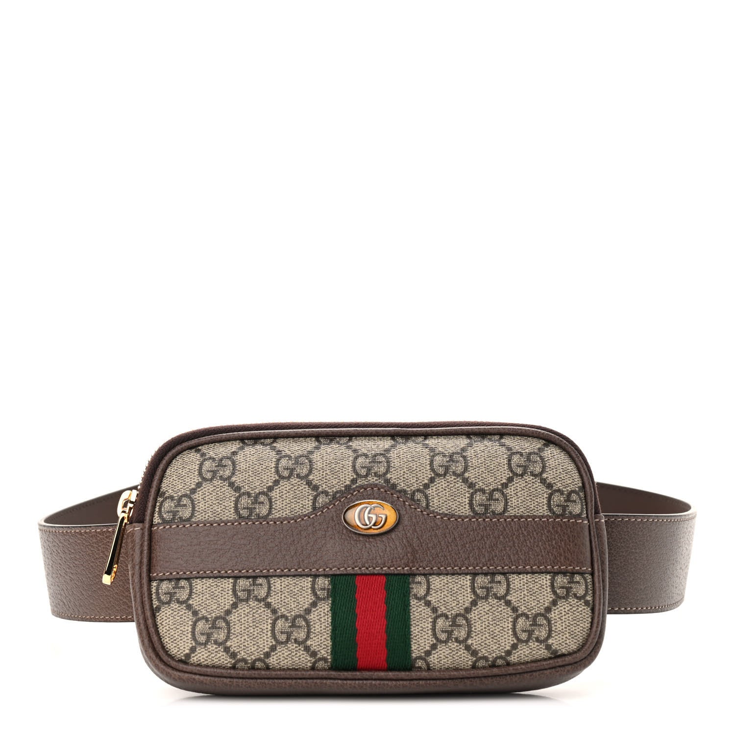 Gucci GG Supreme Monogram Ophidia Belted iPhone Case 85 34 Dark Brown 1 of 10