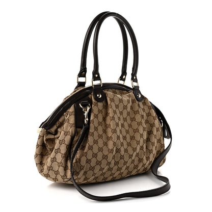 Gucci Monogram Medium Sukey Boston Bag Brown 3 of 11
