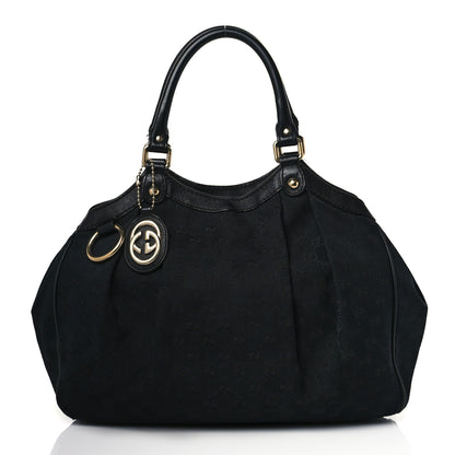 Gucci Monogram Medium Sukey Tote Black 1 of 15