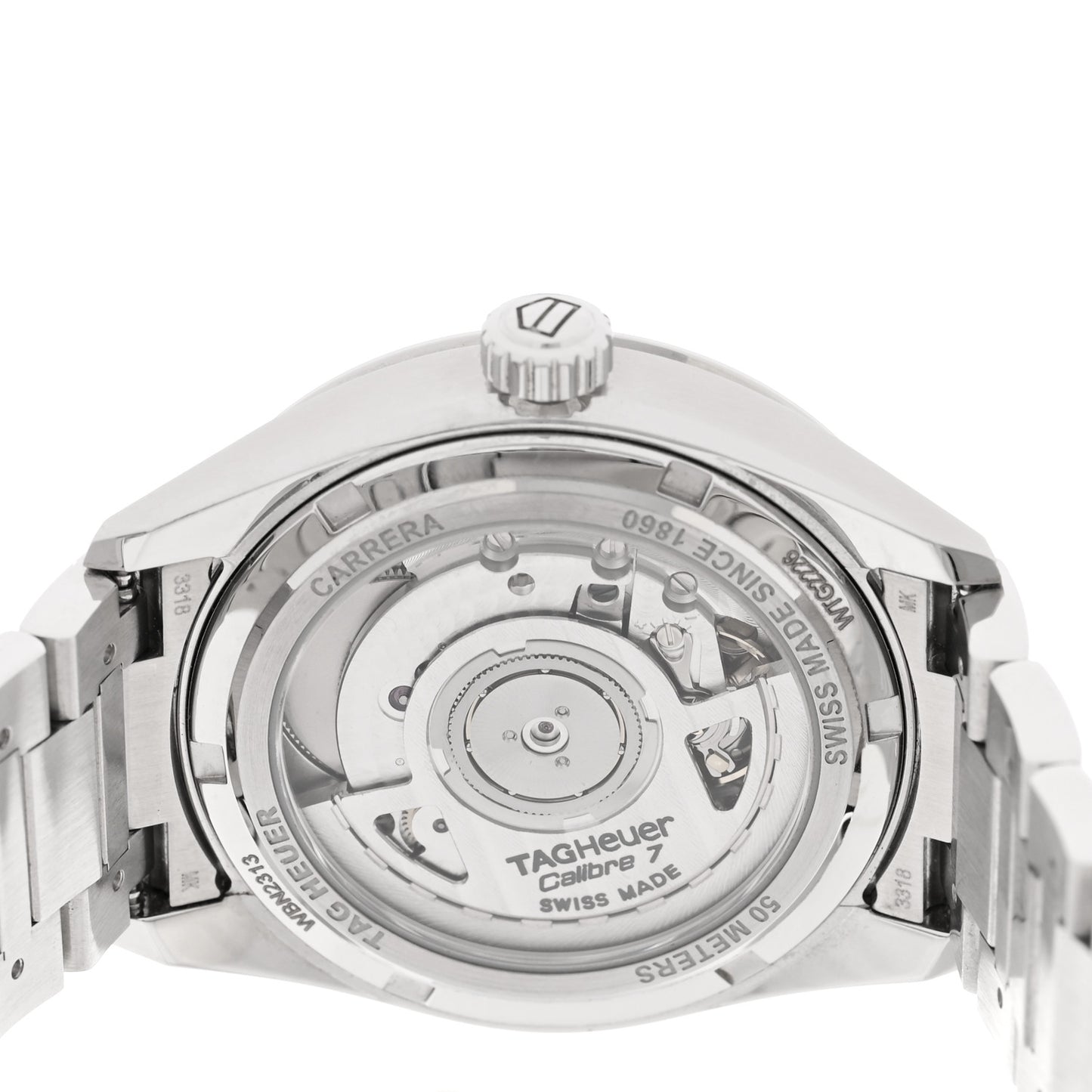 Stainless Steel 36mm Carrera Date Automatic Watch Pink WBN2313