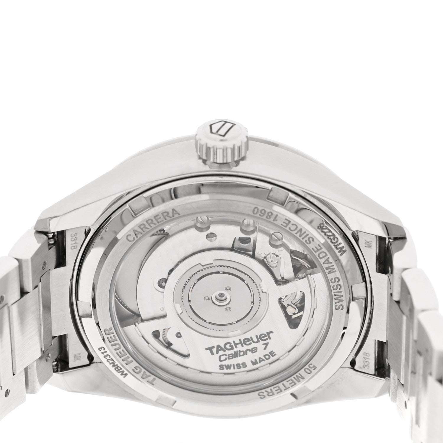 Tag Heuer Stainless Steel 36mm Carrera Date Automatic Watch Pink WBN2313 4 of 5