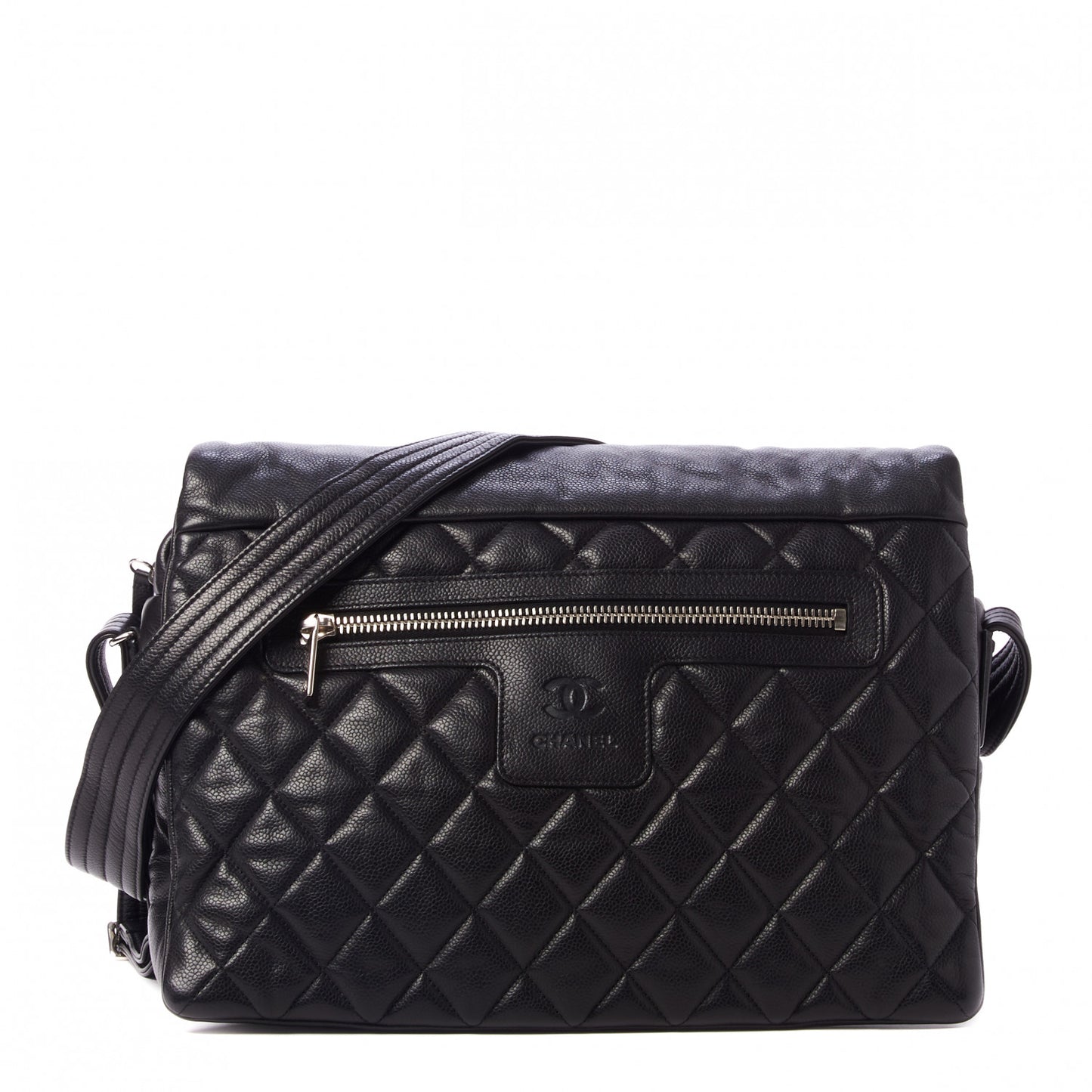 Caviar Quilted Coco Cocoon Messenger Black