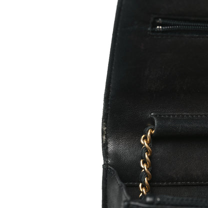 Chanel Lambskin Quilted Boy Wallet On Chain WOC Black 16 of 16
