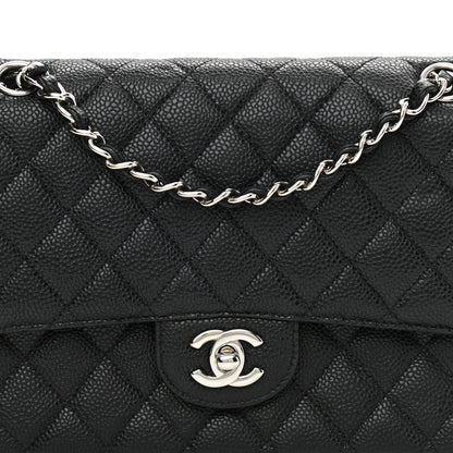 Chanel Caviar Quilted Medium Double Flap Black 8 of 9