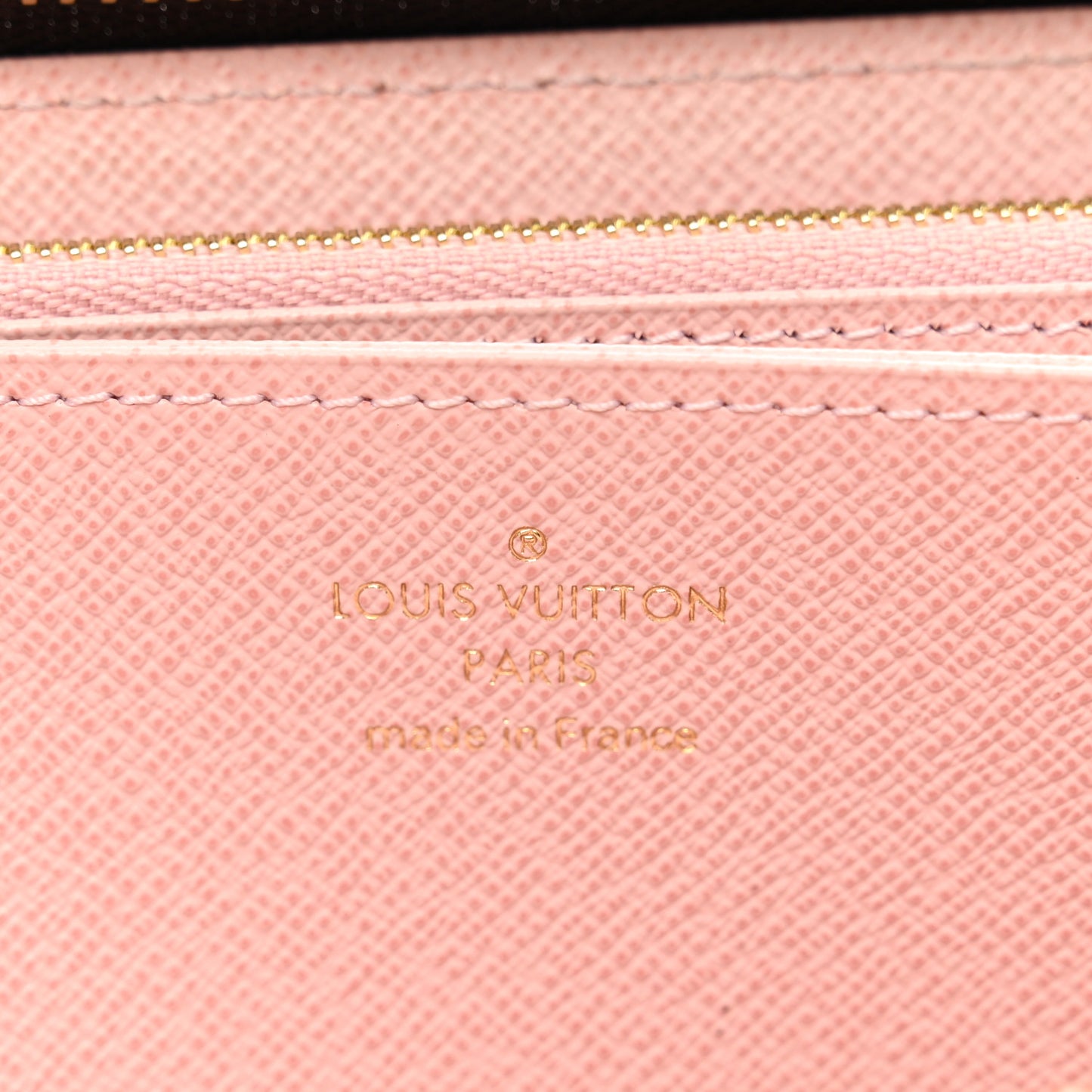Damier Ebene Zippy Wallet Rose Ballerine
