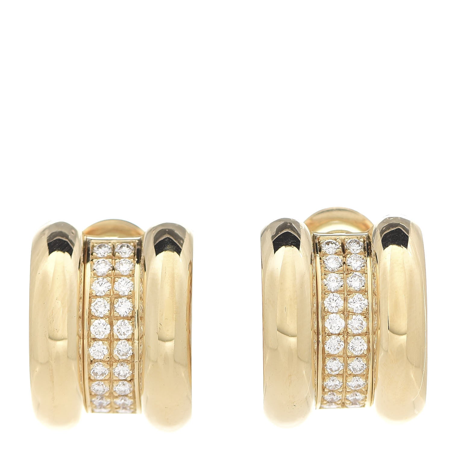 Chopard 18K Yellow Gold Diamond La Strada Earrings 1 of 7
