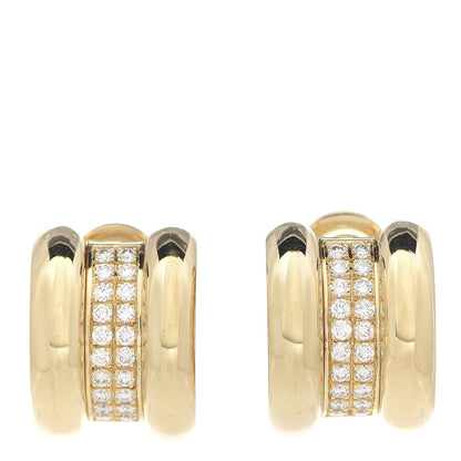 Chopard 18K Yellow Gold Diamond La Strada Earrings 1 of 7