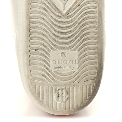 Gucci Calfskin Ayers Bee Embroidered Womens Ace Sneakers 39.5 White Red Flame Green 7 of 9