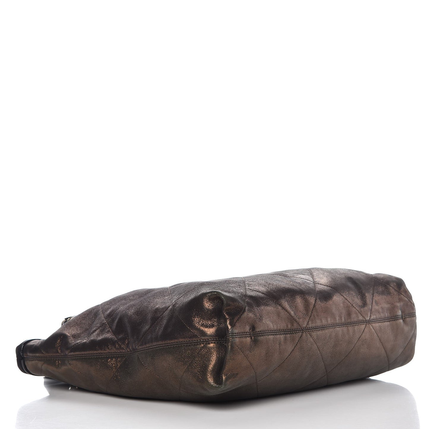 Metallic Lambskin Quilted Amalia Cabas Tote