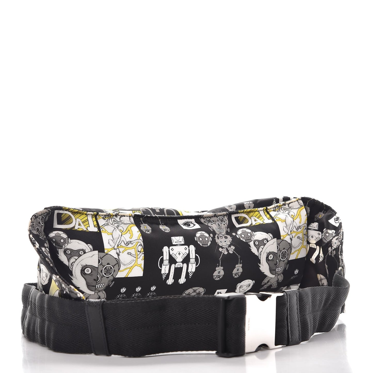 X JAMES JEAN Tessuto Nylon Robot Monkey Belt Bag Black