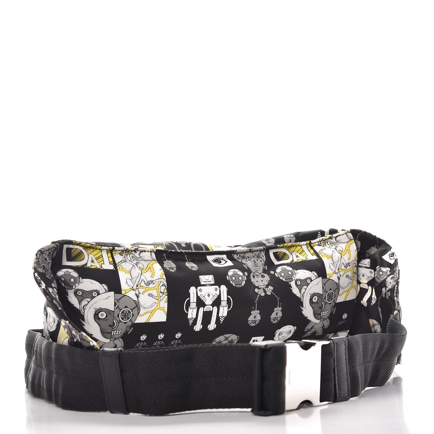 Prada X JAMES JEAN Tessuto Nylon Robot Monkey Belt Bag Black 4 of 9