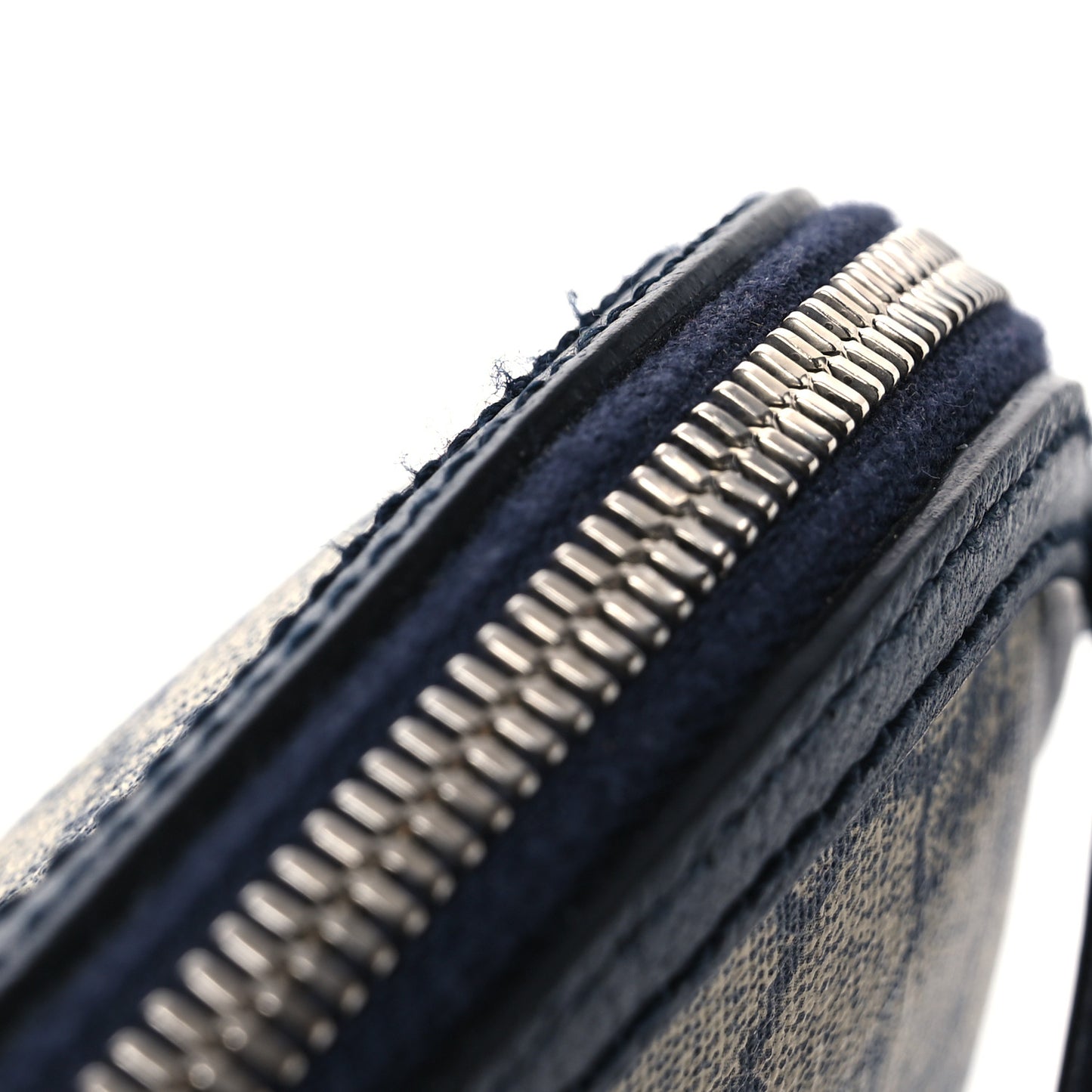 GG Supreme Monogram Textured Dollar Calfskin Web Small Ophidia Dome Shoulder Bag Beige Blue