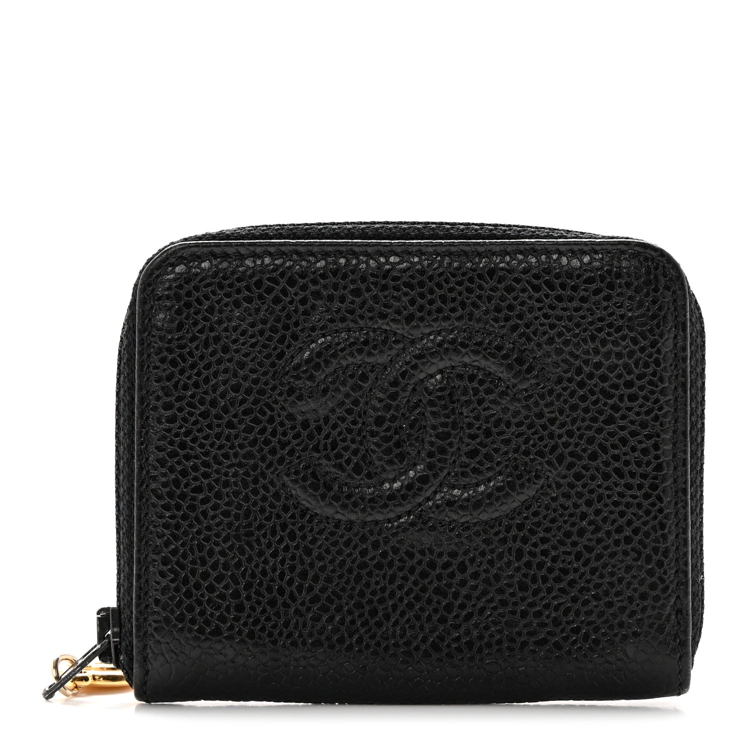 Chanel Caviar Timeless CC Zip Around Coin Purse Black 1 of 8