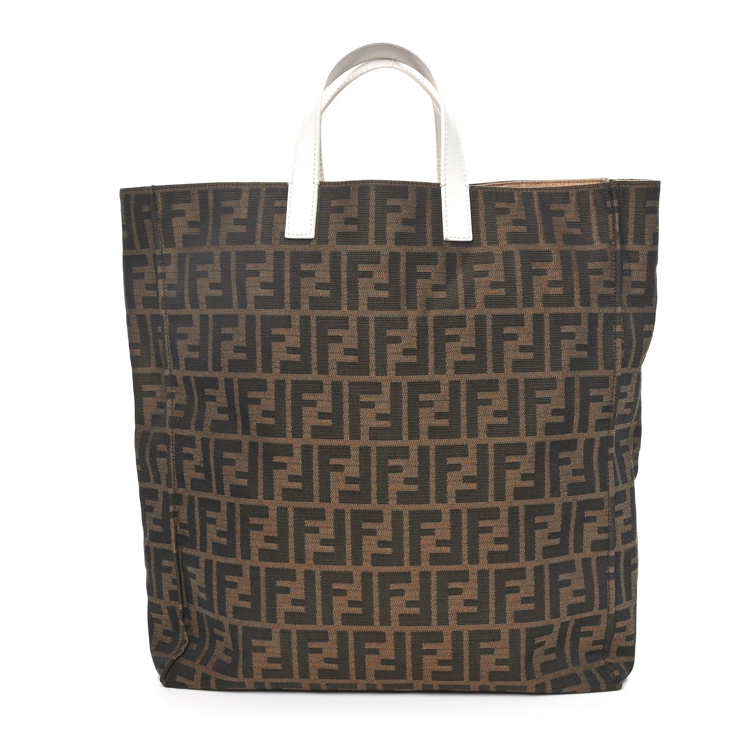 Fendi Zucca Special Shopping Tote Tobacco White 1 of 10