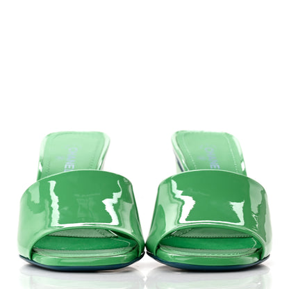 Chanel Patent CC Mules 36 Green Turquoise 2 of 10
