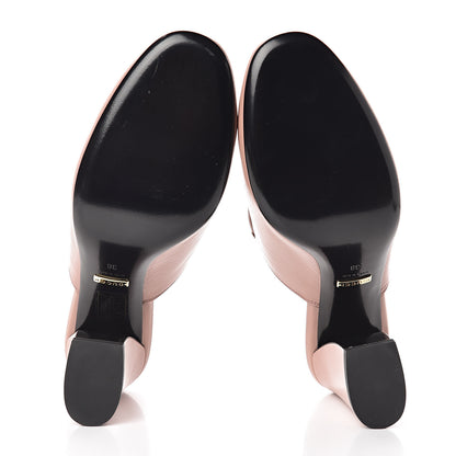 Gucci Malaga Kid Horsebit Princetown Mid Heel Mules 38 Crystal Pink 5 of 8