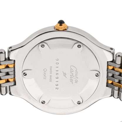 Cartier Stainless Steel 18K Yellow Gold 31mm Must De 21 Bullet Link Quartz Watch 4 of 4
