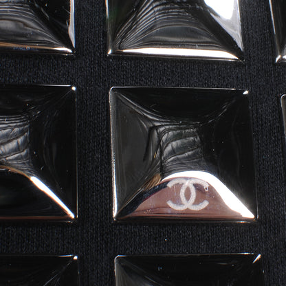 Chanel Jersey CC Pyramid Stud Flap Black 5 of 9