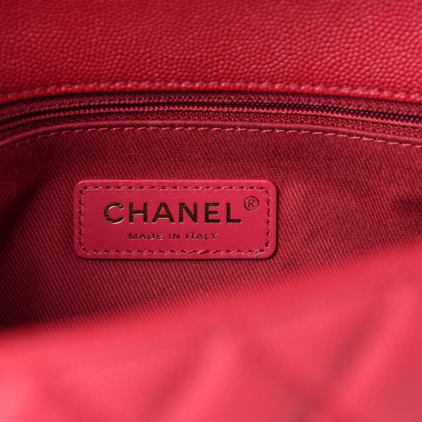 Caviar Quilted Small Coco Handle Flap Dark Pink