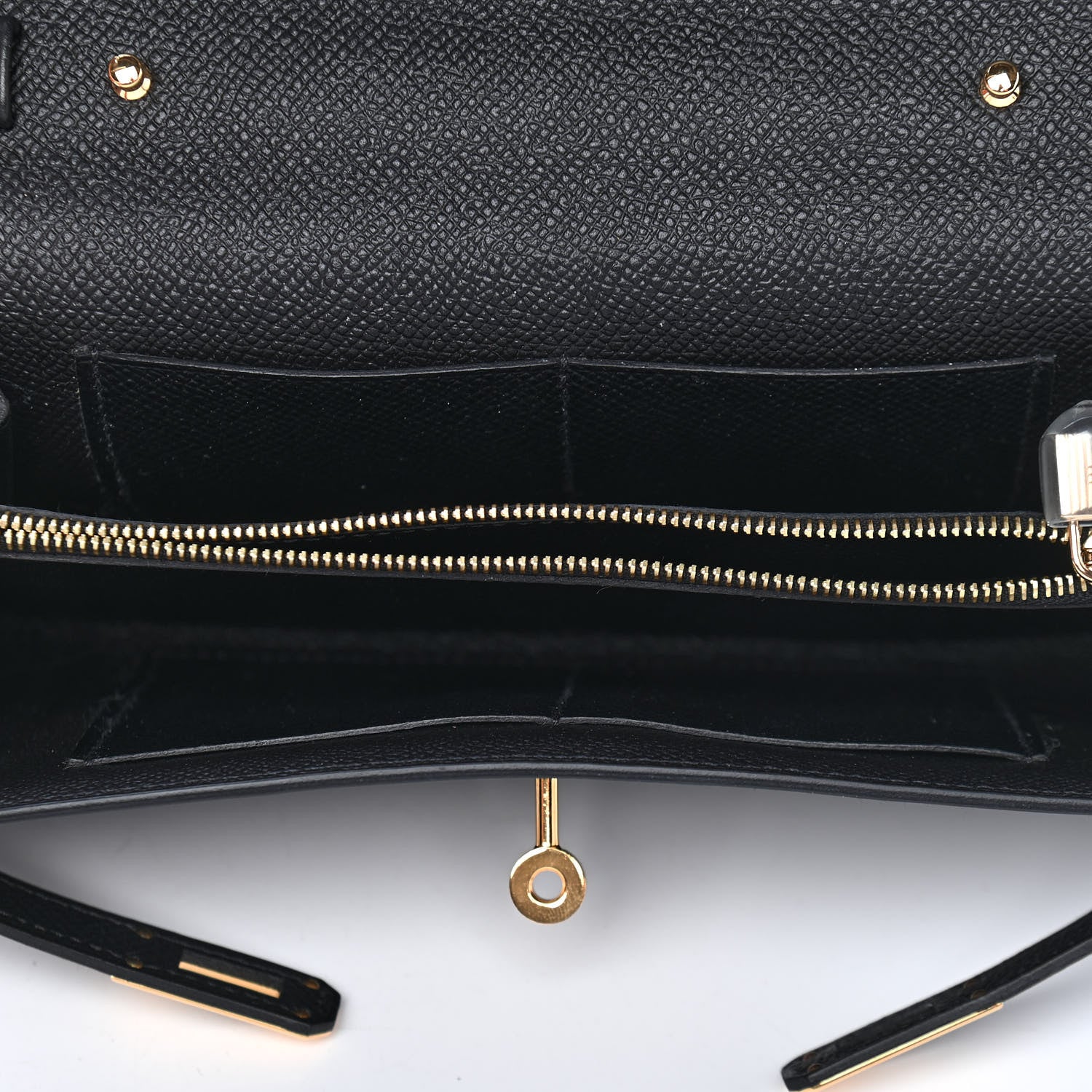 Hermes Epsom Kelly Wallet To Go Black 5 of 9