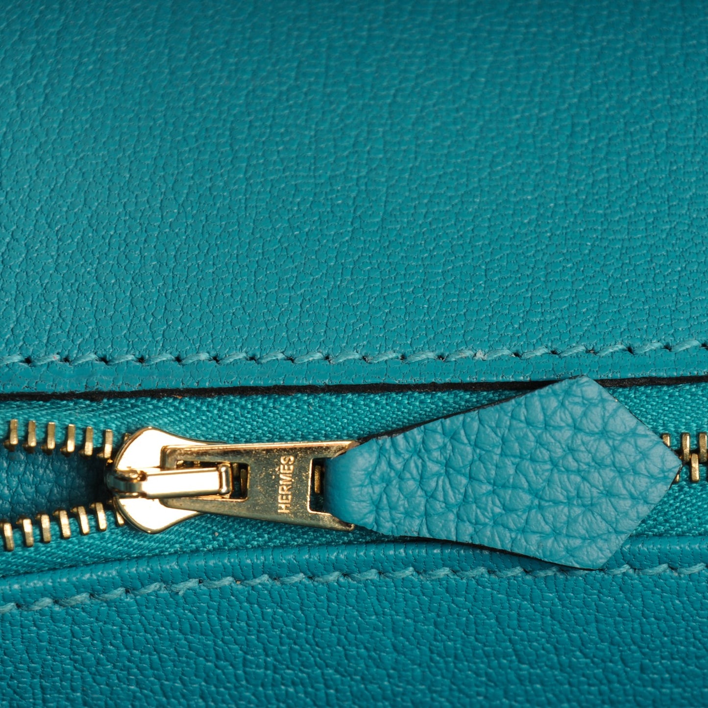 Taurillon Clemence Birkin 35 Turquoise